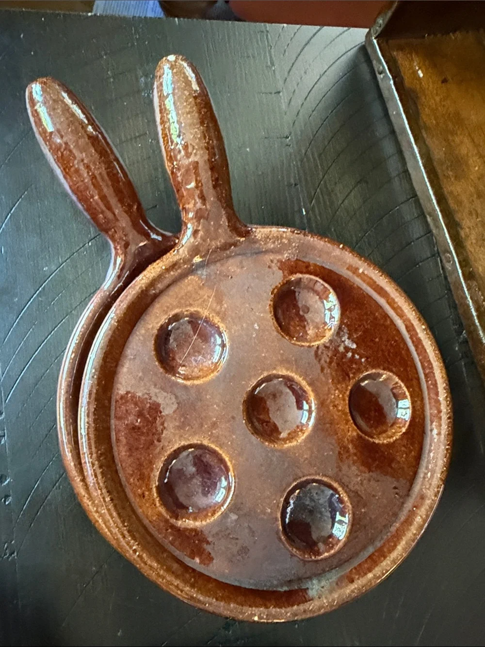 Ceramic Vintage Escargot dishes set of 4